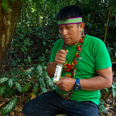 Shaman singing healing song